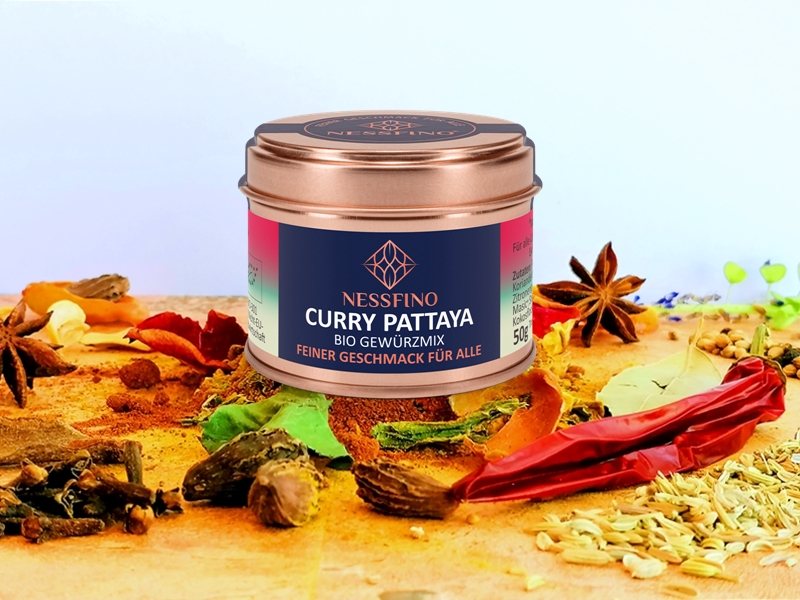 BIO Beste Curry mischungen exotische curryspezialitaeten bio Kurkuma zum Würzen von Geflügel und Fisch Reis, Saucee, Dips-nessfino shop